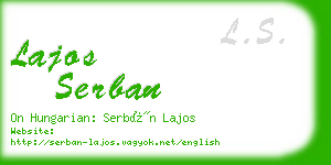 lajos serban business card